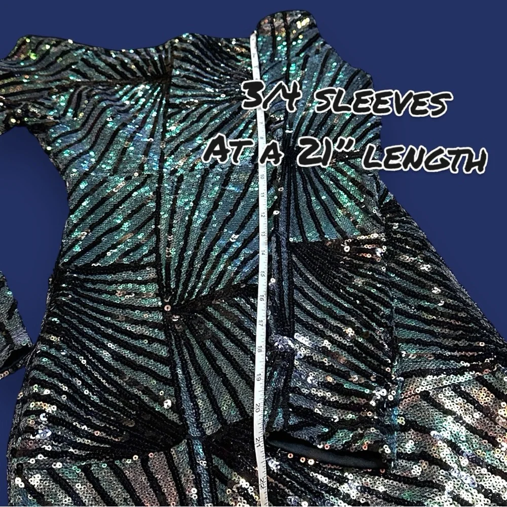 🎉HP🎉 EUC (worn once) Ricarica Sequin Off The Shoulder Midi Dress. 💃 Size Small - Picture 9 of 13